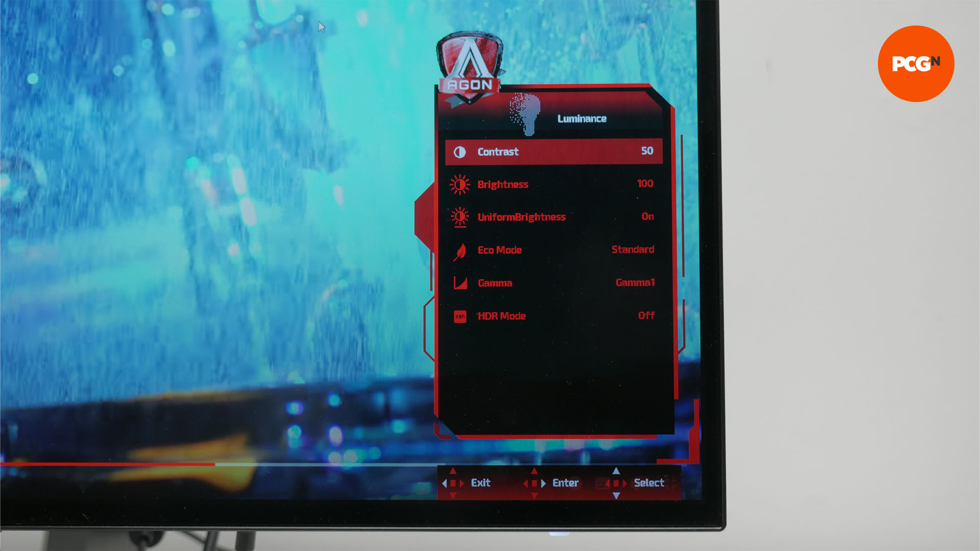 aoc agon pro ag276qzd review 10 osd luminance