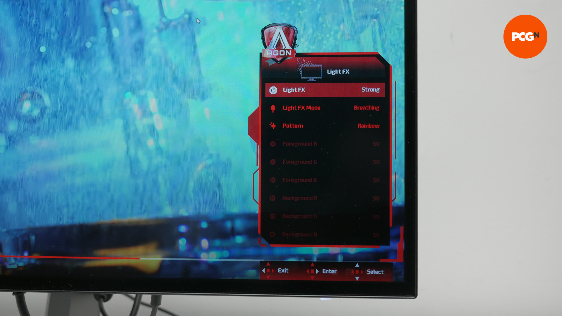 aoc agon pro ag276qzd review 13 light fx