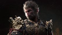 Black Myth Wukong release date: the Destined One is a monkey-like humanoid wearing chinese armor.