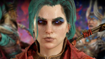 Diablo 4 Season 5 hotfix reenables one of its best unique items after fast XP glitch - A rogue with teal hair and violet eyes.