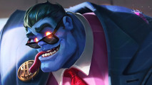 League of Legends spent: Corporate Mundo with his blue-purple skin and sharp suit